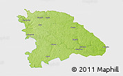 Physical 3D Map of Uppvidinge Kommun, single color outside