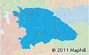 Political 3D Map of Uppvidinge Kommun, lighten