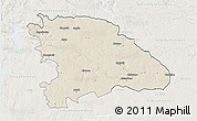 Shaded Relief 3D Map of Uppvidinge Kommun, lighten