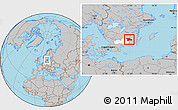 Gray Location Map of Uppvidinge Kommun, highlighted parent region