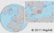 Gray Location Map of Uppvidinge Kommun