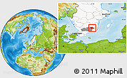 Physical Location Map of Uppvidinge Kommun, highlighted country, highlighted parent region