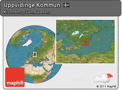 Satellite Location Map of Uppvidinge Kommun