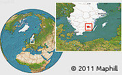 Satellite Location Map of Uppvidinge Kommun, highlighted country
