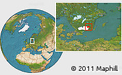 Satellite Location Map of Uppvidinge Kommun, highlighted parent region