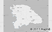 Gray Map of Uppvidinge Kommun, single color outside