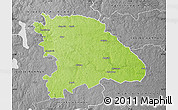 Physical Map of Uppvidinge Kommun, desaturated