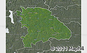 Satellite Map of Uppvidinge Kommun, semi-desaturated