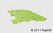 Physical Panoramic Map of Uppvidinge Kommun, cropped outside