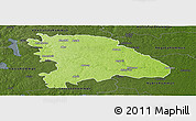 Physical Panoramic Map of Uppvidinge Kommun, darken