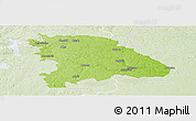 Physical Panoramic Map of Uppvidinge Kommun, lighten