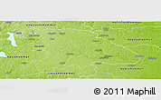 Physical Panoramic Map of Uppvidinge Kommun