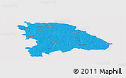 Political Panoramic Map of Uppvidinge Kommun, cropped outside