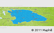 Political Panoramic Map of Uppvidinge Kommun, physical outside