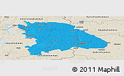 Political Panoramic Map of Uppvidinge Kommun, shaded relief outside