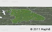Satellite Panoramic Map of Uppvidinge Kommun, semi-desaturated