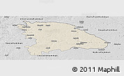 Shaded Relief Panoramic Map of Uppvidinge Kommun, desaturated