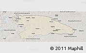 Shaded Relief Panoramic Map of Uppvidinge Kommun, semi-desaturated