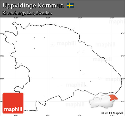 Blank Simple Map of Uppvidinge Kommun, cropped outside, no labels