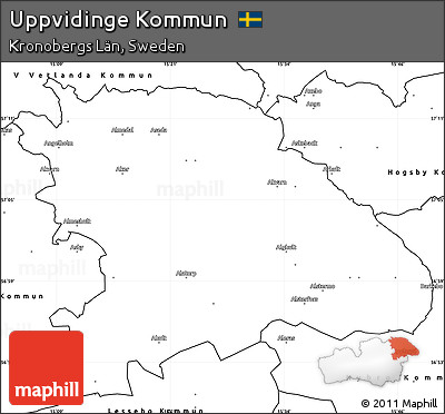 Blank Simple Map of Uppvidinge Kommun