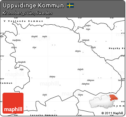 Blank Simple Map of Uppvidinge Kommun