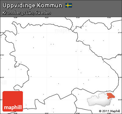 Blank Simple Map of Uppvidinge Kommun, no labels