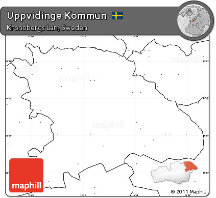 Blank Simple Map of Uppvidinge Kommun, no labels
