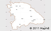 Classic Style Simple Map of Uppvidinge Kommun, cropped outside