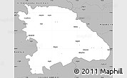 Gray Simple Map of Uppvidinge Kommun