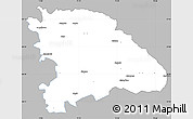 Gray Simple Map of Uppvidinge Kommun, single color outside