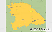 Savanna Style Simple Map of Uppvidinge Kommun, single color outside
