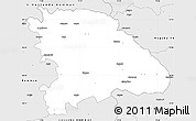 Silver Style Simple Map of Uppvidinge Kommun