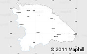 Silver Style Simple Map of Uppvidinge Kommun, single color outside