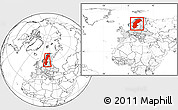 Blank Location Map of Sweden, highlighted continent, within the entire continent