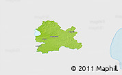 Physical 3D Map of Hörby Kommun, single color outside