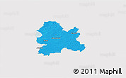 Political 3D Map of Hörby Kommun, cropped outside