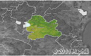 Satellite 3D Map of Hörby Kommun, desaturated