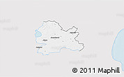 Silver Style 3D Map of Hörby Kommun, single color outside