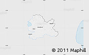 Silver Style Map of Hörby Kommun, single color outside