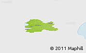 Physical Panoramic Map of Hörby Kommun, single color outside