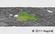 Satellite Panoramic Map of Hörby Kommun, desaturated