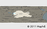 Shaded Relief Panoramic Map of Hörby Kommun, darken