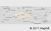 Shaded Relief Panoramic Map of Hörby Kommun, desaturated