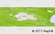 Shaded Relief Panoramic Map of Hörby Kommun, physical outside