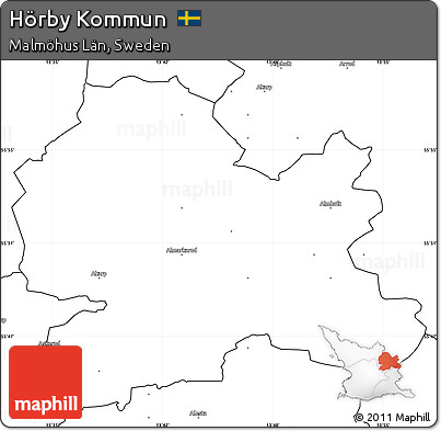 Blank Simple Map of Hörby Kommun