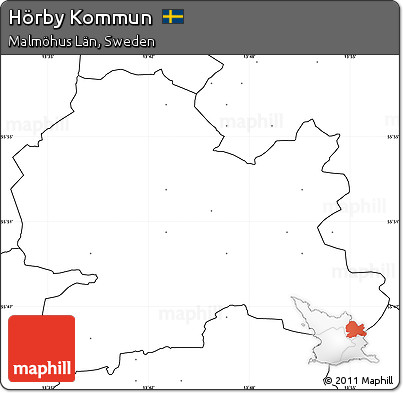 Blank Simple Map of Hörby Kommun, no labels