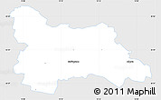 Silver Style Simple Map of Staffanstorp Kommun, single color outside
