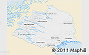 Classic Style 3D Map of Norrbottens Län, single color outside
