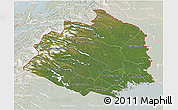 Satellite 3D Map of Norrbottens Län, lighten