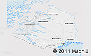 Silver Style 3D Map of Norrbottens Län, single color outside